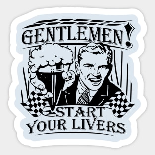 Racing Fan Drinking Toast Sticker